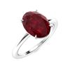 Image 2 : Natural 5.29 CTW Ruby Solitaire Ring 14K White Gold