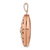Image 2 : 14k Rose Gold Oval w/Diamond Vintage blk interior Locket - 21 mm