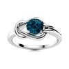 Image 1 : Natural 1.06 CTW Topaz Solitaire Ring 18K White Gold