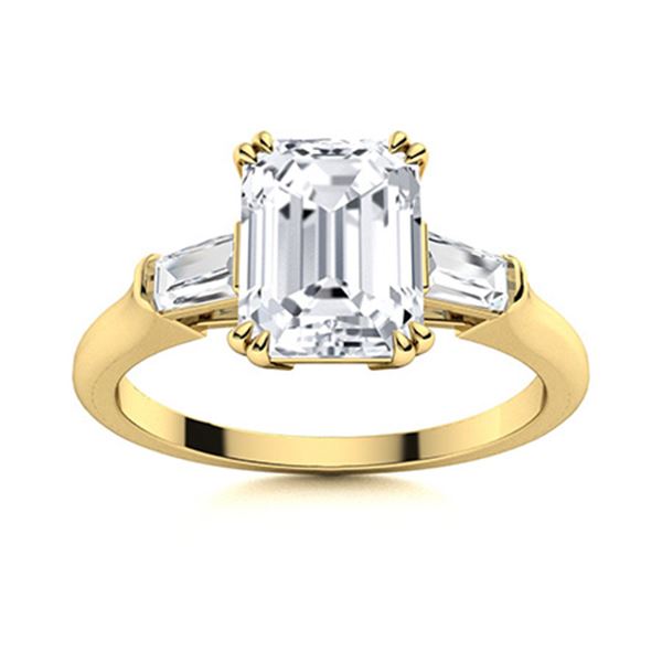 Natural 1.40 CTW Topaz & Diamond Engagement Ring 18K Yellow Gold