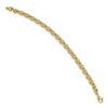 Image 2 : 14k Yellow Gold 7 mm Polished Fancy Link Bracelet - 7.5 in.