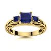 Image 1 : Natural 1.23 CTW Sapphire Solitaire Ring 18K Yellow Gold