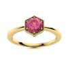 Image 1 : Natural 1.21 CTW Tourmaline Solitaire Ring 14K Yellow Gold