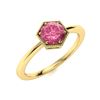Image 2 : Natural 1.21 CTW Tourmaline Solitaire Ring 14K Yellow Gold