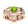 Image 1 : Natural 0.48 CTW Peridot & Diamond Engagement Ring 18K Rose Gold