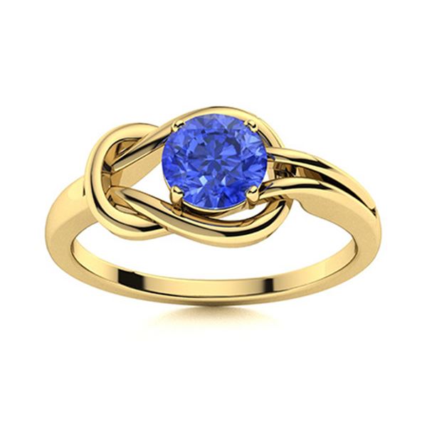 Natural 1.62 CTW Ceylon Sapphire Solitaire Ring 18K Yellow Gold