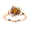 Natural 0.11 CTW Citrine Solitaire Ring 14K Rose Gold