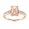Natural 1.55 CTW Morganite & Diamond Engagement Ring 14K Rose Gold
