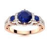 Natural 2.16 CTW Sapphire & Diamond Engagement Ring 14K Rose Gold