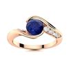Natural 1.52 CTW Sapphire & Diamond Engagement Ring 18K Rose Gold