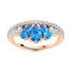 Natural 1.23 CTW Topaz & Diamond Engagement Ring 14K Rose Gold