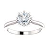 Image 4 : Natural 1.07 CTW Round Cut 8 Prong Diamond Engagement Ring 18KT White Gold