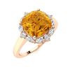 Image 2 : Natural 3.04 CTW Citrine & Diamond Engagement Ring 14K Rose Gold