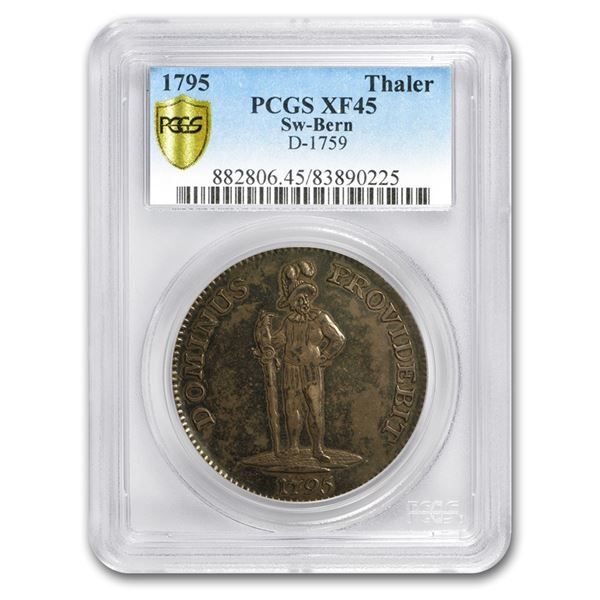 1795 Switzerland Bern Canton Thaler XF-45 PCGS