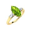 Image 2 : Natural 1.82 CTW Peridot & Diamond Engagement Ring 18K Yellow Gold