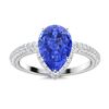 Natural 2.84 CTW Ceylon Sapphire & Diamond Engagement Ring 18K White Gold