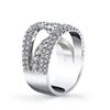 Image 3 : Natural 4.32 CTW Round Cut Pave Split Shank Diamond Ring 18KT White Gold