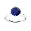Natural 1.62 CTW Sapphire Solitaire Ring 18K White Gold