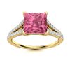 Natural 1.17 CTW Tourmaline & Diamond Engagement Ring 18K Yellow Gold
