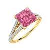 Image 2 : Natural 1.17 CTW Tourmaline & Diamond Engagement Ring 18K Yellow Gold