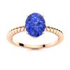 Natural 2.79 CTW Ceylon Sapphire Solitaire Ring 18K Rose Gold