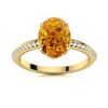 Natural 1.79 CTW Citrine & Diamond Engagement Ring 14K Yellow Gold