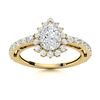 Natural 1.65 CTW Topaz & Diamond Engagement Ring 18K Yellow Gold