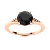 Image 1 : Natural 1.72 CTW Onyx Solitaire Ring 18K Rose Gold