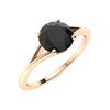 Image 2 : Natural 1.72 CTW Onyx Solitaire Ring 18K Rose Gold