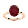 Natural 1.89 CTW Ruby Solitaire Ring 18K Rose Gold