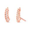 Natural 0.06 CTW Leaf Diamond Earrings 14KT Rose Gold