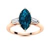 Image 1 : Natural 1.82 CTW Topaz & Diamond Engagement Ring 18K Rose Gold