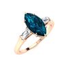 Image 2 : Natural 1.82 CTW Topaz & Diamond Engagement Ring 18K Rose Gold