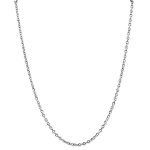 14k White Gold 3.2 mm Cable Chain - 22 in.