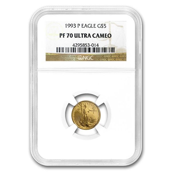 1993-P 1/10 oz Proof Gold American Eagle PF-70 NGC