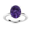 Image 1 : Natural 2.13 CTW Amethyst Solitaire Ring 18K White Gold