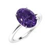 Image 2 : Natural 2.13 CTW Amethyst Solitaire Ring 18K White Gold
