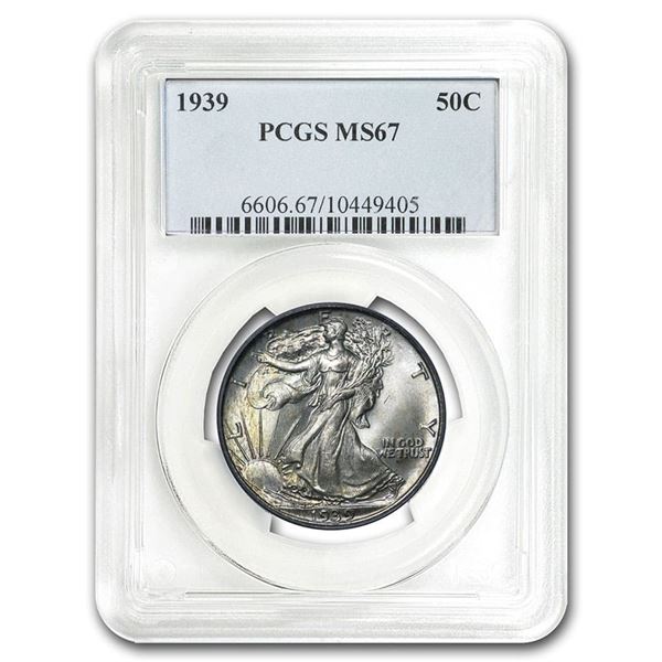 1939 Walking Liberty Half Dollar MS-67 PCGS