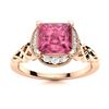 Image 1 : Natural 1.0 CTW Tourmaline & Diamond Engagement Ring 14K Rose Gold