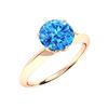 Image 2 : Natural 2.52 CTW Topaz Solitaire Ring 18K Rose Gold