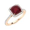 Image 2 : Natural 1.42 CTW Ruby & Diamond Engagement Ring 14K Rose Gold