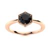 Image 1 : Natural 0.62 CTW Onyx Solitaire Ring 18K Rose Gold