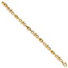 Image 2 : 14k Yellow Gold Polished Fancy Knob Link Bracelet - 7.5 in.