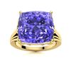 Image 1 : Natural 4.95 CTW Tanzanite Solitaire Ring 18K Yellow Gold