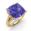 Image 2 : Natural 4.95 CTW Tanzanite Solitaire Ring 18K Yellow Gold