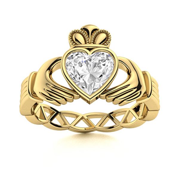 Natural 0.51 CTW Topaz Solitaire Ring 18K Yellow Gold