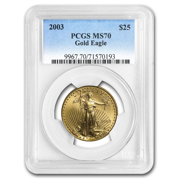 2003 1/2 oz Gold American Eagle MS-70 PCGS