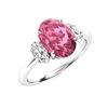 Image 2 : Natural 5.13 CTW Tourmaline & Diamond Engagement Ring 14K White Gold
