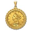 Image 2 : $10 Liberty Gold Eagle Pendant (Rope-ScrewTop Bezel)