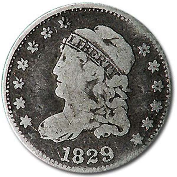 1829 Capped Bust Half Dime Fine